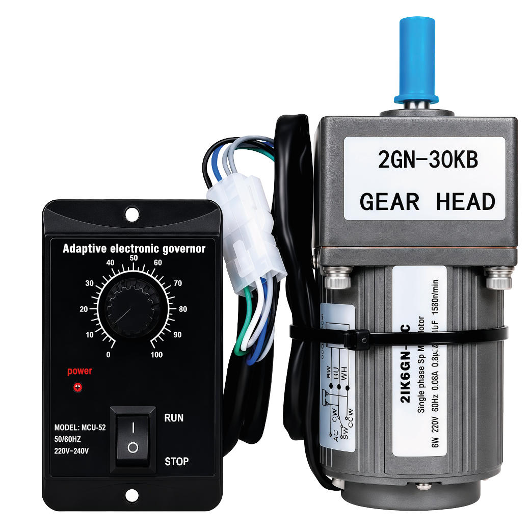 AC Gear Motor 2IK6GN-CRF, 6W 220VAC, con Controlador de Velocidad 6W