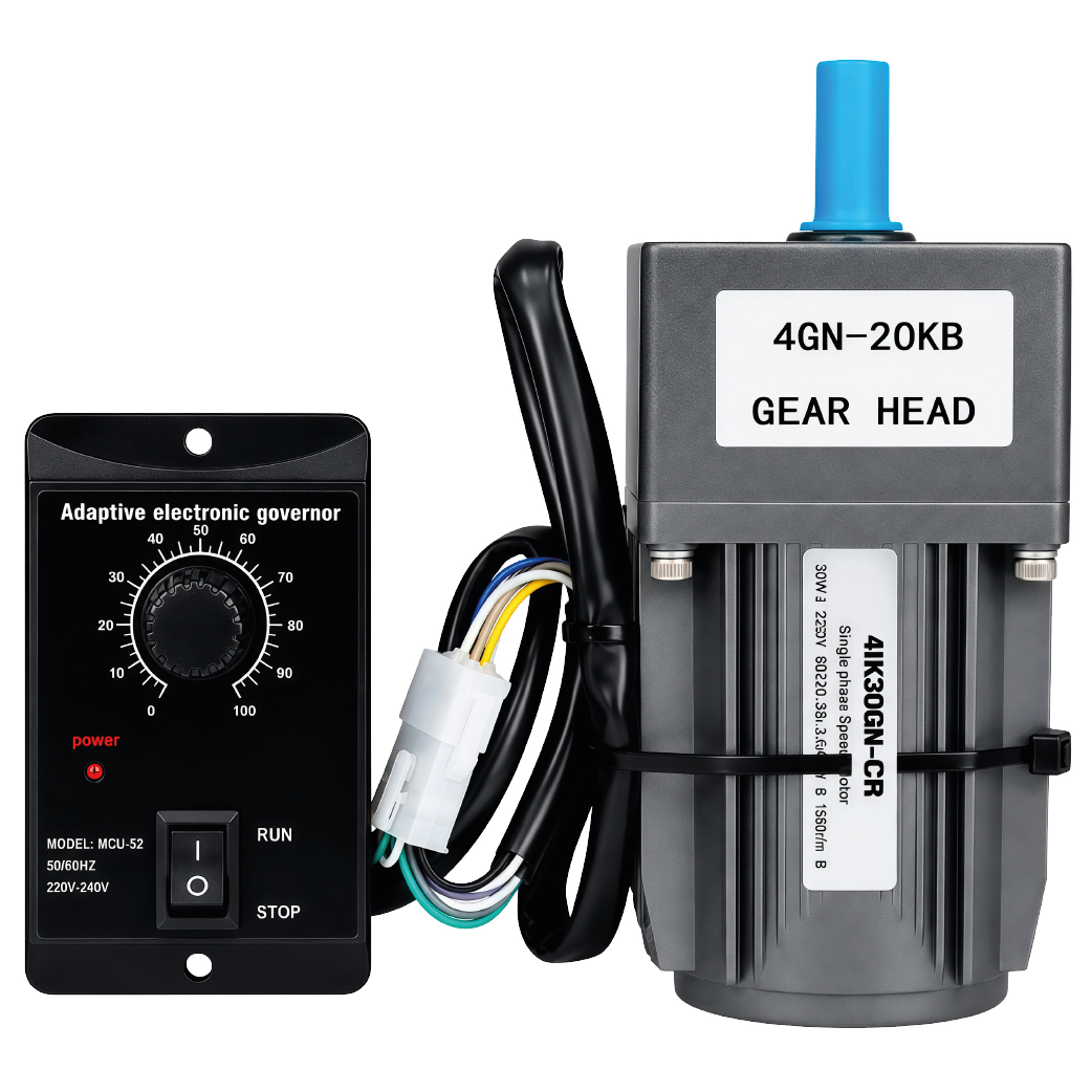 AC Gear Motor 4IK30GN-CRF, 30W 220VAC, con Controlador de Velocidad 30W