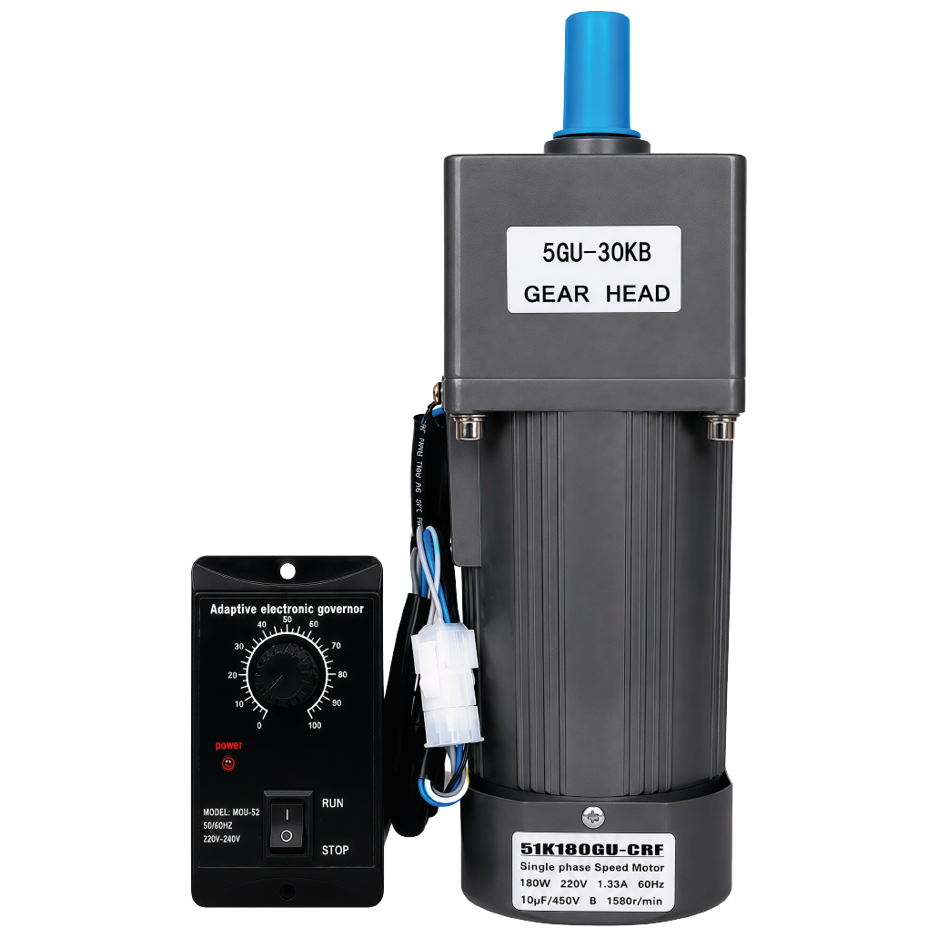 AC Gear Motor 5IK180GU-CRF, 180W 220VAC, con Controlador de Velocidad 180W