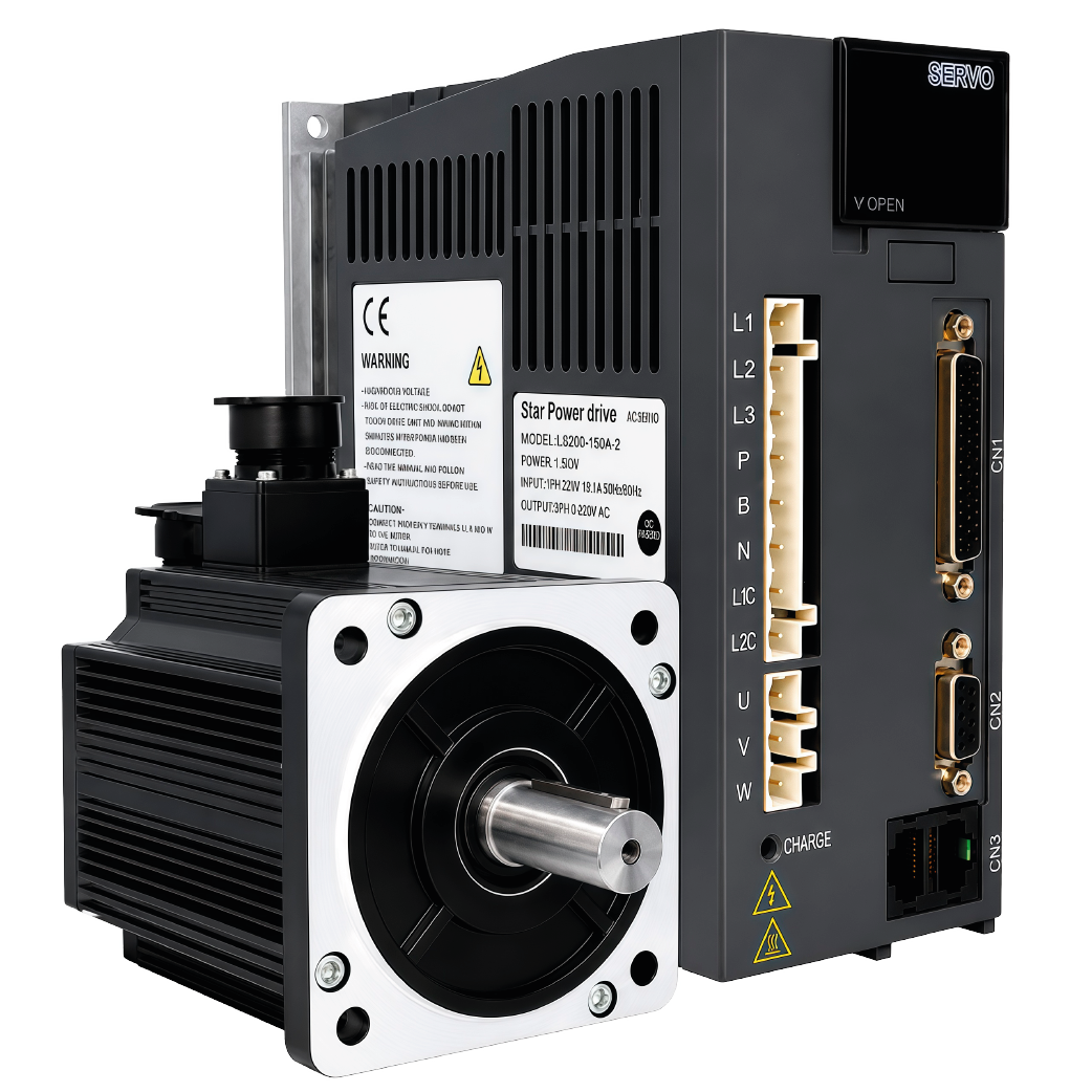 Servo Drive y Servomotor 1.5KW – 5Nm, 220VAC, STAR POWER DRIVE US200, Flange 110, Trifásico