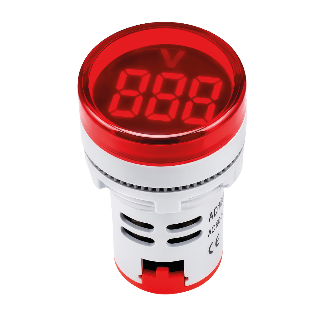 Voltímetro Digital 60 – 500VAC, Circular 22mm